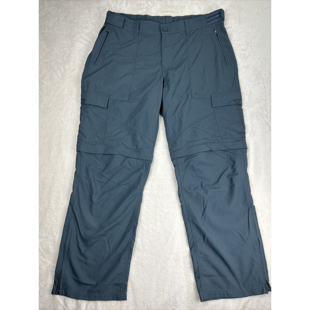 MEC Pants Mens 40 X 32 Gray Cargo Relaxed Straight Leg Hiking Zip Off Shorts